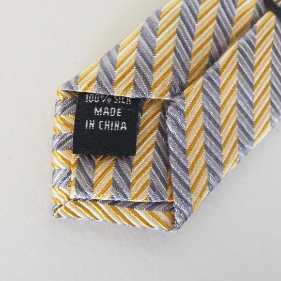 Jos. A. Bank Signature Collection 100% Pure Silk Neckties Gold/Orange/Blue Ties - Picture 8 of 15